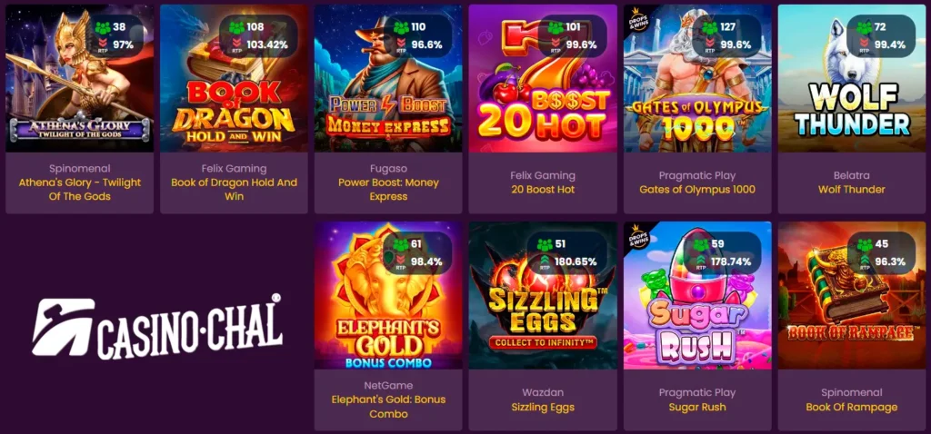 casinochal popular games